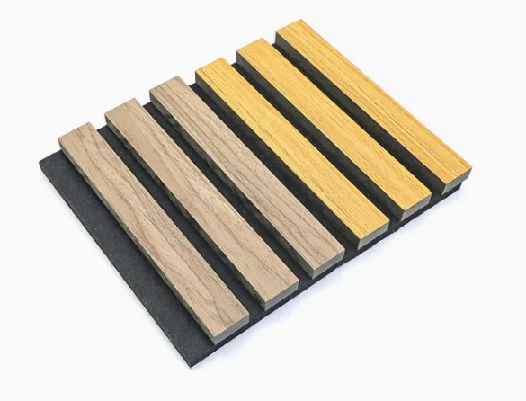 Eco-Friendly Slat Wood Panel Akupanel Veneer Pet MDF Acoustic Panel